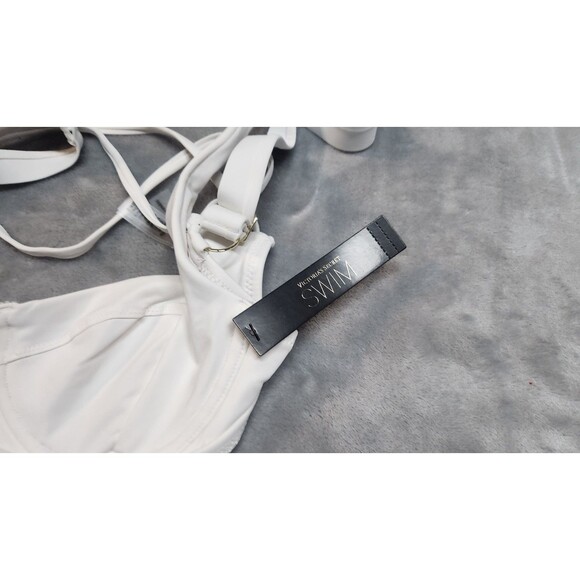 Victoria's Secret 32C White Essential Full Coverage Bikini Top NWT - Picture 3 of 5